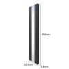 Flat Panel Radiator With Mirror 1800mm x 425mm Modern Designer Double Column Vertical Heater Matt Anthracite Grey Carbon Steel Wall Mounted Kitchen Living Room Cleaning Brush Fixing Kit & Brackets