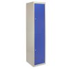 MonsterShop 2 Door Metal Storage Lockers, Flatpack Blue & Grey Steel Lockable Unit, Staff Gym School Changing