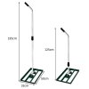 Lawn Leveller 50cm x 32cm Levelling Rake Lute Heavy Duty Lightweight Galvanised Steel Aluminium Green 1.2 - 1.9m Extendable Handle Easy Grip Landscaping Garden Tool Grass Soil Artificial Turf Compost