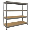Monster Racking Q-Rax Garage Racking Heavy Duty Shelving, 360kg/shelf, 160cm x 60cm x 160cm, Grey