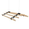 Clothes Airer Ceiling Pulley 6 Lath 0.9m Black Maid Traditional Mounted Clothing Dryer Victorian Clothes Horse Laundry Drying Rack Extendable Cast Iron Varnished Pine Kitchen Utility FREE Fixing Kit