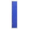 MonsterShop 3 Door Metal Storage Lockers, Blue & Grey Steel Lockable Unit, Gym Changing School Staff