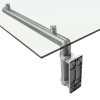MonsterShop 1440 x 800mm Glass Canopy, 4 Stainless Steel Brackets, Front/Back Door Porch Shelter