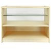 MonsterShop Orion Retail Display Shop Counters Set & Glass Showcase Cabinet Units, Maple