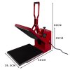 Heat Press Digital Transfer Machine 38 x 38cm Flat Clam & Printer With Cartridges Teflon Sheet Touchscreen Display Adjustable Pressure Ink Vinyl Professional Business 10 Sublimation Sheets Heat Tape