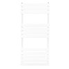 Vertical Towel Radiator Designer Flat Panel 1200mm x 500mm Bathroom Heated Rail Gloss White Central Heating Ladder Heater Wall Mounted Carbon Steel FREE Cleaning Brush Fixing Kit & Brackets