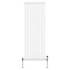 Traditional 2 Column Radiator 1800mm x 562mm Modern Central Heating Heater Gloss White Carbon Steel Vertical Wall Mounted Kitchen Living Room Bathroom Cleaning Brush Fixing Kit & Brackets