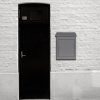 Parcel Post Drop Box Grey Large Steel Outdoor Lockable 2 Keys Letter Mail Package Courier Container Delivery Storage Wall Mount Safe Secure Anti Fishing Scannable Barcode FREE Screwdriver Fixing Kit