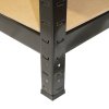 Racking Storage Shelving 75cm Heavy Duty Garage 5 Tier Black & Blue Steel Shelf Unit 75cm x 30cm x 150cm (3, Black)