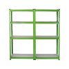 Polytunnel Greenhouse Walk In Galvanised Racking Windows Doors Growhouse PE Cover Gardening Metal Frame Outdoor Storage Garden Tent Vegetable Flower Plant 19mm Diameter | 2 x 2.5m