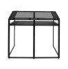 DJ Disco Booth Deck Stand Professional Mixer Equipment Shelf Table Foldable Lightweight Mobile Portable Screen Metal Frame Mesh Panels Cable Hole Black & White Covers With Secure Hooks Carry Bag