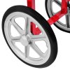 Popcorn Machine Maker Cart Professional Concession Catering Trolley Retro Red Stainless Steel Built In Handle 4 Wheels 2 Parking Brakes Easy Mobility Large Hidden Storage Detachable Shelf