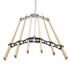 Clothes Airer Ceiling Pulley Maid Traditional Mounted Clothing Dryer 6 Lath Laundry Drying Rack Rail 1.2m Black