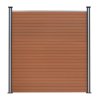 Composite Fence Panel x 3 & LED Posts x 4 - Brown