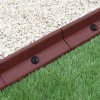 Flexible Lawn Edging Garden Border Grass Pathways Path Edge Vegetable Plot Flowerbed Raised Borders Rubber Artificial Grass Terracotta | Pack of 28 x 1.2m