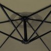 3m Cantilever Garden Parasol Banana Hanging Umbrella Winding Crank Shade Patio Outdoor Sun Shade Tilt UV Protection | Beige Square Base