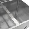 Coal Storage Bunker 500kg 772L Galvanised Steel Raised Metal Base Strengthening Bar Baffle Plate Waterproof Rust & Rodent Proof Wood Fire Sliding Door Hinged Lid Handle FREE Coal Shovel