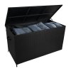 Aluminium Corner Sofa Set With Black Rattan Storage Box - White