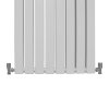 Designer Radiators 160 x 56cm Flat Panel Modern Central Heating Gloss White Vertical Column Double Panel Wall Mounted Slimline Kitchen Living Room Bathroom Commercial Cleaning Brush & Fixing Kit