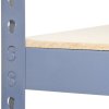 10 x Grey Racking Bay Unit 5 Tier Heavy Duty Steel Metal 200kg capacity Per Shelf Garage Shelves Storage Warehouse Shed Workshop Boltless Shelving 120 x 50 x 180cm Free Rubber Mallet