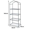 4 Tier Mini Greenhouse PVC Transparent Waterproof Cover Plastic Small Shelves Grow House Plants Garden Outdoors Steel Frame | Free Trowel