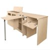 Camper Van Kitchen Pod LHD Conversion Unit Flat Pack Motorhome Campervan Furniture Foldaway Table Built In Storage Cupboards Fridge Space Towel Holder 15mm Birch Plywood SWB VW T5 & T6 Transporters