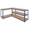 Monster Racking 5 x Garage Racking Shelving Unit / 5 Tier 1600mm Wide x 600mm Deep / Steel & MDF Shelves