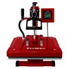 Heat Press Digital Transfer Machine Sublimation Printer 38 x 38cm Flat Swing Teflon Sheet Touchscreen Display Adjustable Pressure Ink Vinyl 250C DIY Professional Tshirt Business 10 Sublimation Sheets