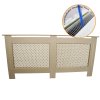 Radiator Cover Natural Unfinished MDF Trellised Grill Modern Cabinet Shelf 1720mm