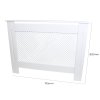 Radiator Cover White MDF Trellised Grill Modern Cabinet Shelf 1115mm
