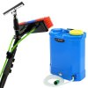 MAXBLAST 24ft Water Fed Pole & Backpack / Window Cleaning Telescopic Brush / Extendable Window Washer
