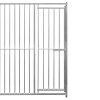 Dog Run Panels With Door Galvanised Steel Kennel Heavy Duty Walk In Animal Enclosure Pen Fence Playpen Outdoor Support Bar 5cm Bar Spacing 1.84m x 1m Modular FREE Ground Fixing Brackets & Fixing Kit