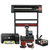 PixMax Graphics Bundle: 5 in 1 Heat Press Vinyl Cutter with Printer & Sublimation Cartridges