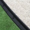 Flexible Lawn Edging Garden Border Grass Pathways Path Edge Vegetable Plot Flowerbed Raised Borders Rubber Artificial Grass Black | Pack of 46 x 1.2m