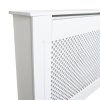 Radiator Cover White MDF Trellised Grill Modern Cabinet Shelf 1515mm