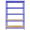 T-Rax Pack of 3 Garage Shelving Unit Extra Wide - 5 Tier Heavy Duty Rack for Storage Steel Utility Shelves | Metal & MDF Boltless Racking Assembly System | 360KG Per Shelf, Blue + FREE Rubber Mallet