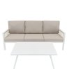 Aluminium 4 Piece Sofa Set - White