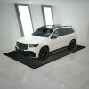 Vented Modular Interlocking Flooring Tiles & Edges 120 x Black Single Garage Heavy Duty Floor Mat Showroom Workshop Outdoor Polypropylene Anti Slip Weather Resistant Drainage Channels 3.2m x 6m 19.2m2