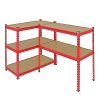 10 Monster Racking Z-Rax Industrial Shelves Garage Shelving Racks, 360kg/shelf, Red, 90 x 183 x 45
