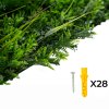 2Pcs Artificial Plant Wall Panel 100 x 100cm Alina Living Foliage Greenery Tiles Indoor Outdoor Weather & UV Resistant Grass Fence Hedge Privacy Backdrop Garden Home Decor Snap & Lock Fixings Included