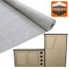 T-Mech 11m2 Van Lining Carpet Super Stretch Kit Silver Grey | With Camper Motor Home Kitchen Unit | FREE 5 Heavy Duty Adhesive Glue Spray Cans