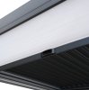 Anthracite Aluminium Pergola With White Blinds - 3m x 4m
