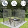 Dog Run Panels Galvanised Steel Kennel Heavy Duty Walk In Animal Enclosure Pen Fence Playpen Outdoor Support Bar 5cm Bar Spacing 1.84m x 1.5m Modular FREE Ground Fixing Brackets & Fixing Kit