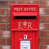 Royal Mail Post Box with Floor Stand ER Cast Iron Wall Mounted Wedding Authentic Pillar Replica Lockable Post Office Letter Box Red