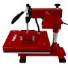 Heat Press Digital Transfer Machine Sublimation Printer 38 x 38cm Flat Swing Touchscreen Display Adjustable Pressure Ink Vinyl 250C DIY Professional T-shirt Charity Business 10 Sublimation Sheets