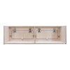 Campervan Overhead Cabinet 2 Door Top Locker Central Divider Camper Van Furniture Storage Lightweight Solid Birch Plywood Unpainted Soft Close Hinges Push Button Locks Pre Drilled Holes Fixing Kit