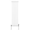 Traditional 3 Column Radiator 1800mm x 382mm Modern Central Heating Heater Gloss White Carbon Steel Vertical Wall Mounted Kitchen Living Room Bathroom Cleaning Brush Fixing Kit & Brackets