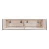 Campervan Overhead Cabinet 2 Door Top Locker Central Divider Camper Van Furniture Storage Lightweight Solid Birch Plywood Unpainted Soft Close Hinges Push Button Locks Pre Drilled Holes Fixing Kit