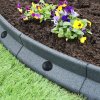Flexible Lawn Edging Garden Border Grass Pathways Path Edge Vegetable Plot Flowerbed Raised Borders Rubber Artificial Grass Grey | Pack of 18 x 1.2m