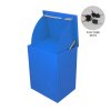 Parcel Post Box Lockable Wall Mounted Secure Large Outdoor Letter Smart Mail Drop Box Weatherproof Galvanised Steel | 5 Keys | 580 x 460 x 360mm - Blue